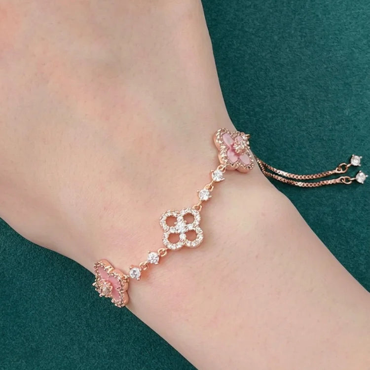 Pulseira Beluxo de Flor Rosada