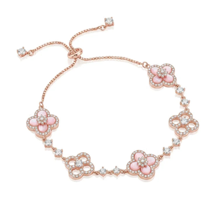 Pulseira Beluxo de Flor Rosada