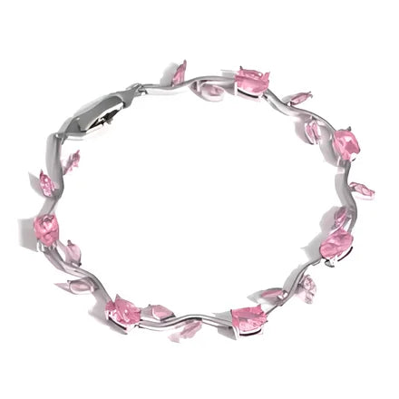 Pulseira Beluxo tulipa rosa